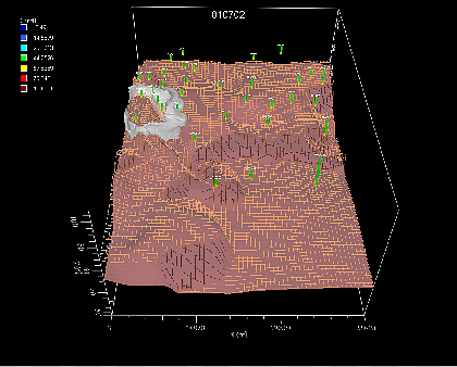 3D-Geologie gekoppelt mit Transportmodellierung